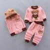Survêtement Ours Bébé – Ensemble Doux et Confortable 3 pièces - Nounours Rose