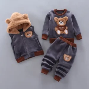 survêtement nounours bébé Gris