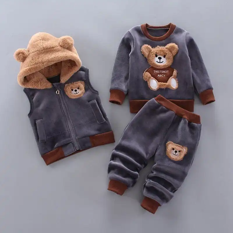 baby grey teddy bear tracksuit