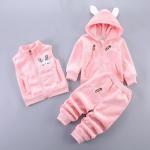 Survêtement Ours Bébé – Ensemble Doux et Confortable 3 pièces - Lapin rose