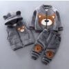Survêtement Ours Bébé – Ensemble Doux et Confortable 3 pièces - Ourson Gris