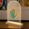 Cadre Empreintes Familiales – Souvenir Personnalisé Mains et Pieds - Option Éclairage