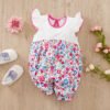 Barboteuse Froufrou bébé – Romper coton léger - Fleurs