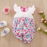 Barboteuse Froufrou bébé – Romper coton léger - Fleurs