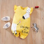 Barboteuse Froufrou bébé – Romper coton léger - Zèbre