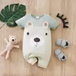 Barboteuse oursons bébé – Romper coton léger à manches courtes