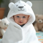 Cape de Bain Bébé – Sortie de Bain Coton Doux pour Enfant - Ourson