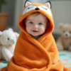 Cape de Bain Bébé – Sortie de Bain Coton Doux pour Enfant - Renard