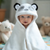 Cape de Bain Bébé – Sortie de Bain Coton Doux pour Enfant - Panda