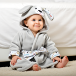 Peignoir de Bain Bébé Poncho – Coton Super Doux, Sortie de Bain Enfant - Chien