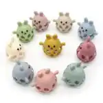 Hochet Bébé Lapin en Silicone – Anneau de Dentition Sensoriel