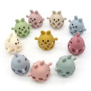 hochet bébé silicone poussin anneau de dentition jouet sensoriel bebe