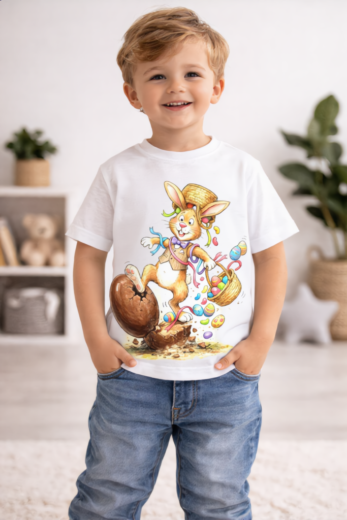 T-shirt Enfant Paques -Lapin chocolat