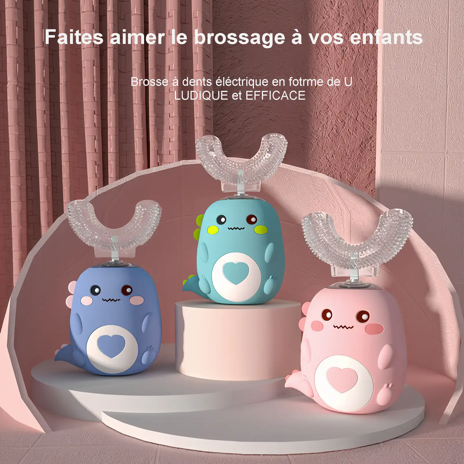 360-degree U-shaped children's toothbrush