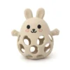 Hochet Bébé Lapin en Silicone – Anneau de Dentition Sensoriel - Beige