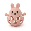 Hochet Bébé Lapin en Silicone – Anneau de Dentition Sensoriel - Rose