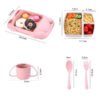 kit repas bebe silicone assiette tasse couverts