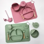 Set repas bébé en silicone – Vaisselle complète antidérapante