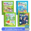 Livre magique à l'eau réutilisable, coloriage sans taches