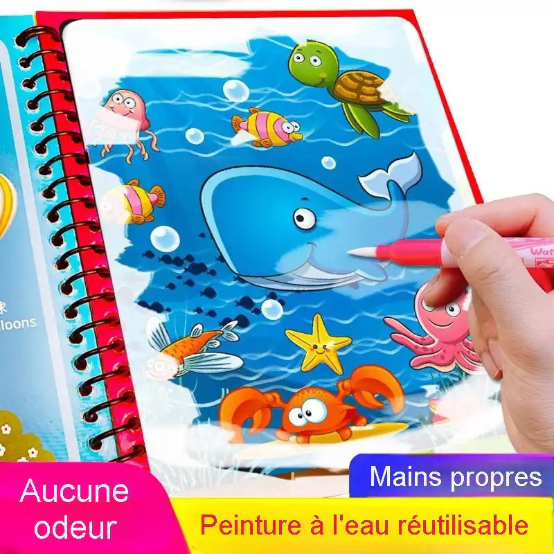 Livre Magique à l'Eau Réutilisable — Coloriage Sans Taches - Image 3