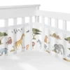 Tour de Lit Bébé Respirant 3D — Anti-Choc, Lavable, Motifs au Choix - Animaux savane