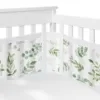 Tour de Lit Bébé Respirant 3D — Anti-Choc, Lavable, Motifs au Choix - Feuilles