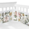 Tour de Lit Bébé Respirant 3D — Anti-Choc, Lavable, Motifs au Choix - Fleurs