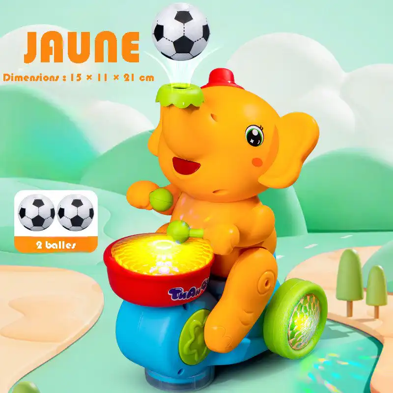 yellow children's electric toy elephant