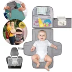 Changing Bag and Foldable Portable Changing Mat — 3-in-1 Waterproof Organiser