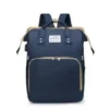 Sac à langer avec Lit Bébé Intégré et Moustiquaire 3 en 1 - Bleu foncé