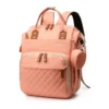 Sac à langer à dos – Grande Capacité Matelassé - Rose