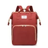 Sac à langer avec Lit Bébé Intégré et Moustiquaire 3 en 1 - Rouge
