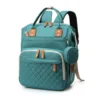 Sac à langer à dos – Grande Capacité Matelassé - Vert