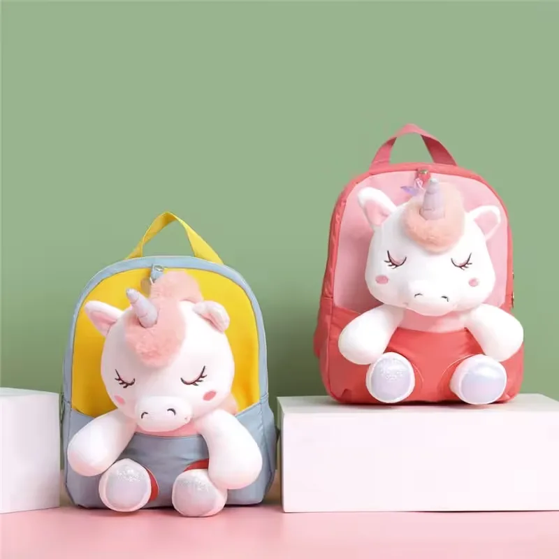 unicorn plush nursery backpack
