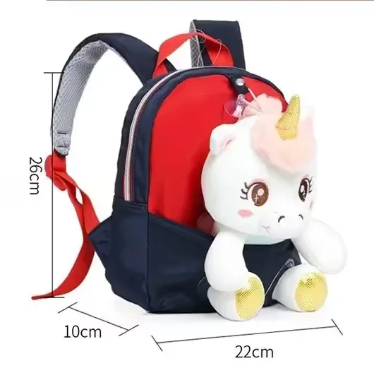 Sac à Dos Maternelle Licorne Peluche 3D — Léger et Respirant - Image 3