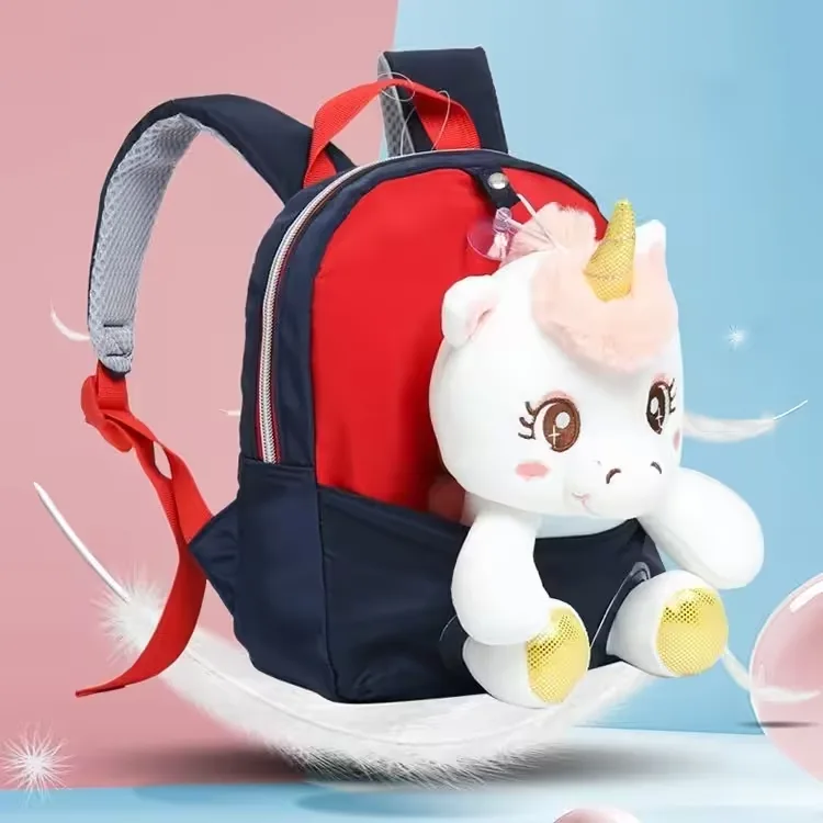 Sac à Dos Maternelle Licorne Peluche 3D — Léger et Respirant - Image 4
