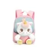 Sac à Dos Maternelle Licorne Peluche 3D — Léger et Respirant - Rose