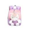 Sac à Dos Maternelle Licorne Peluche 3D — Léger et Respirant - Violet