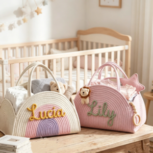 Panier organisateur bébé personnalisé prénom - hero1