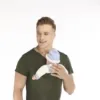 Känguru-T-Shirt-Babytrage für Mama und Papa – Tragen mit Hautkontakt, integrierte Tasche - Herren Armeegrün