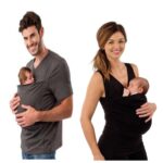 Porte-Bébé T-shirt Kangourou Maman et Papa – Portage Peau à Peau, Poche Intégrée