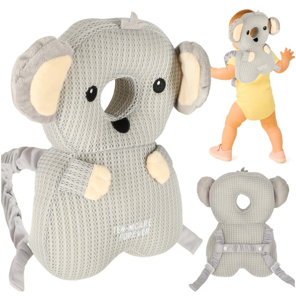 Cojín anticaídas para bebé koala gris de malla transpirable